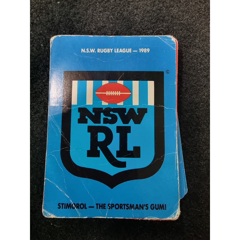 1989 STIMOROL SCANLENS NSW RL, Mixed Card Lot