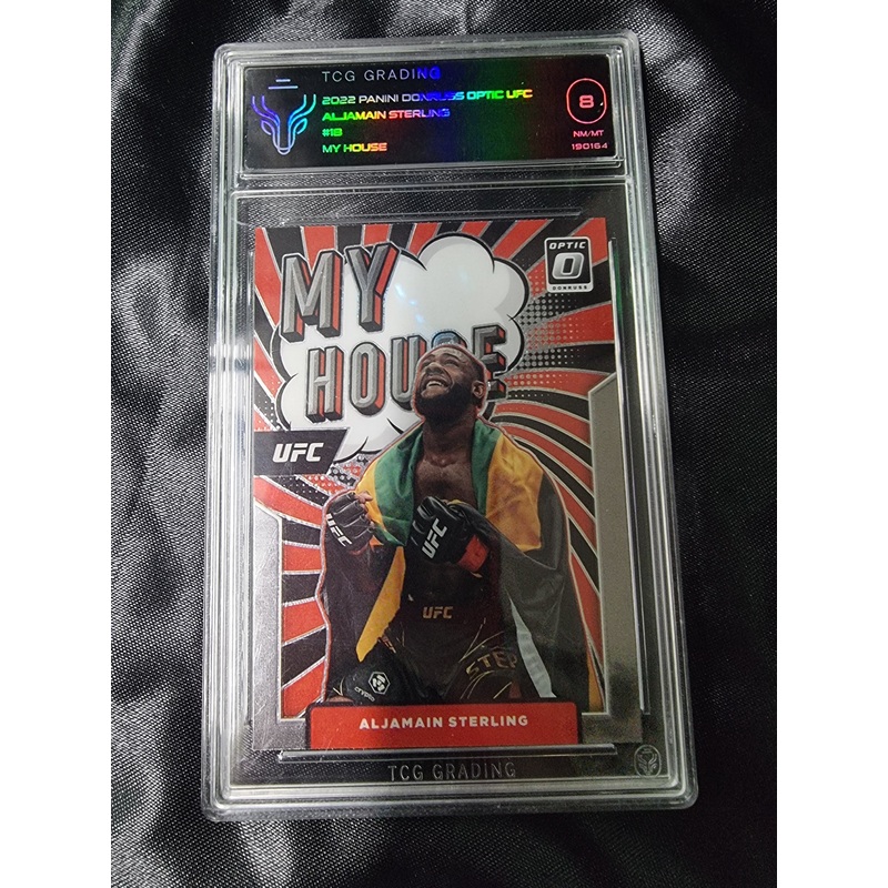 Aljamain Sterling My House Red Holo /99 UFC MMA 2022 Panini Donruss Optic #18