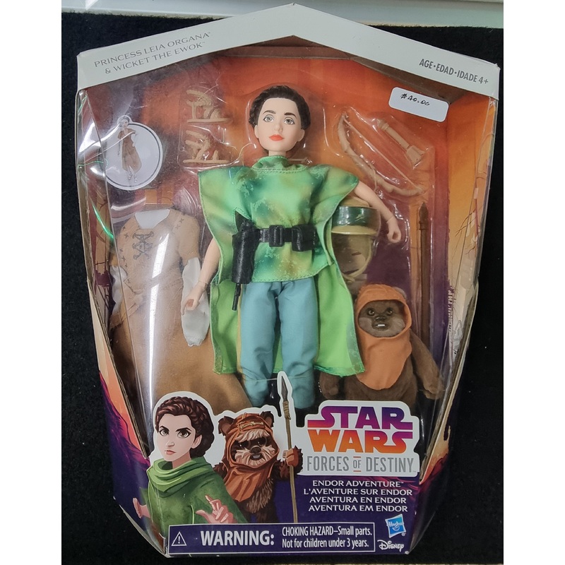 STAR WARS FORCES OF DESTINY PRINCESS LEIA ORGANA & WICKET THE EWOK