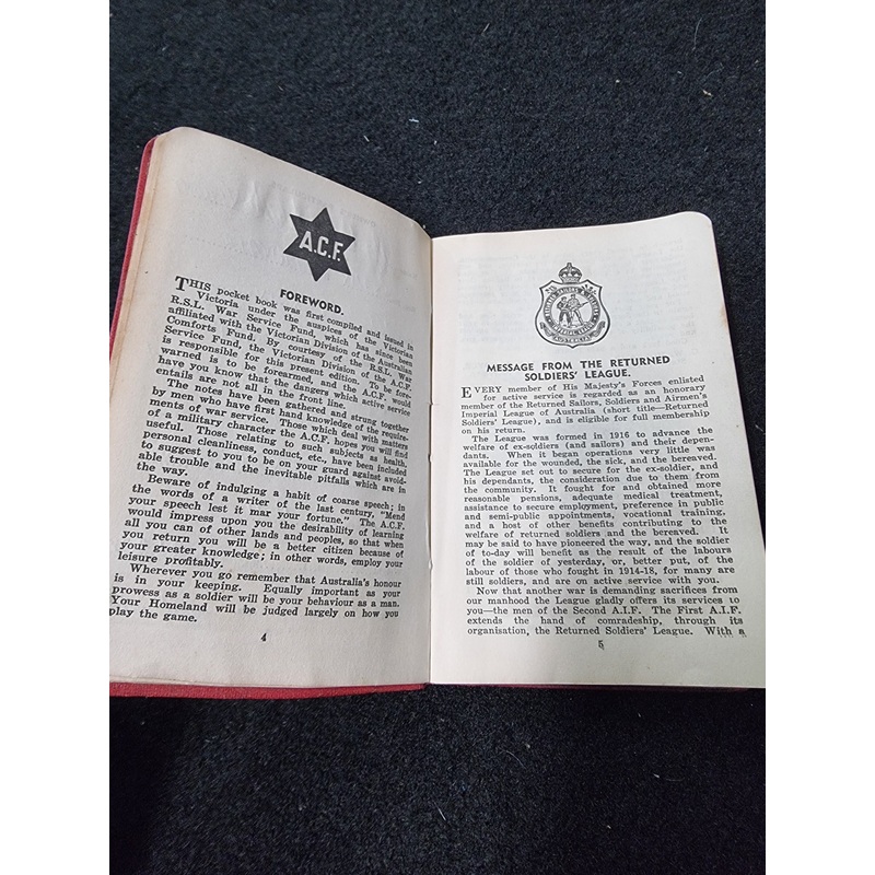 THE AUSTRALIAN SOLDIER’S POCKET BOOK 1940