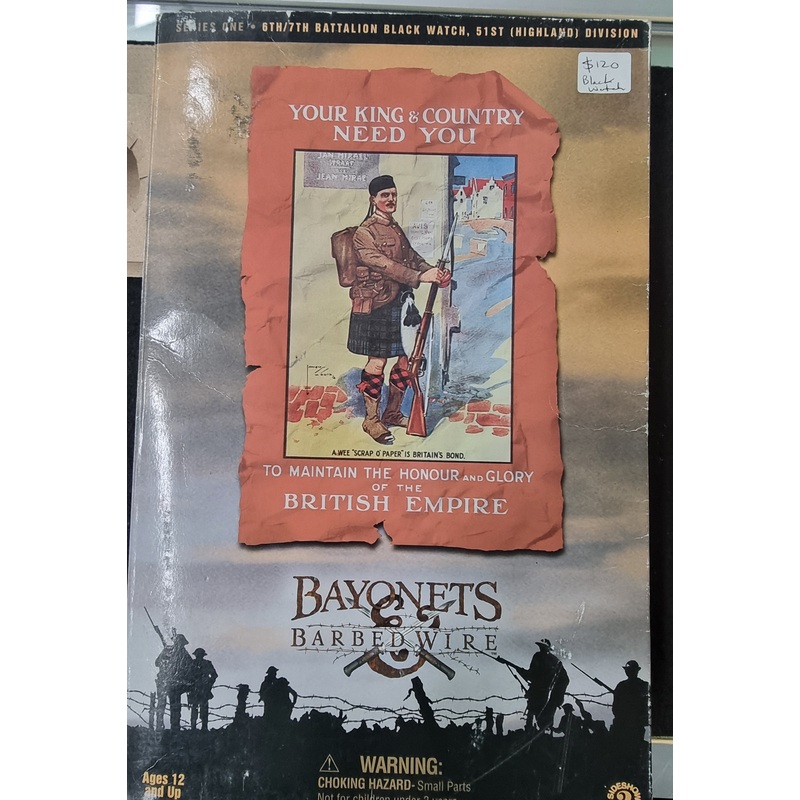 12 Black Watch-Bayonets&Barbed Wire-Sideshow Toy-2001