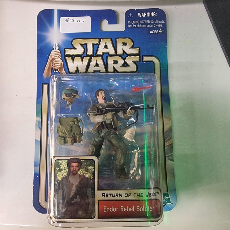 Star Wars Endor Rebel Soldier Attack Of The Clones 2002 Action Figure