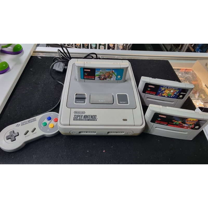Super Nintendo Console With 3 Games