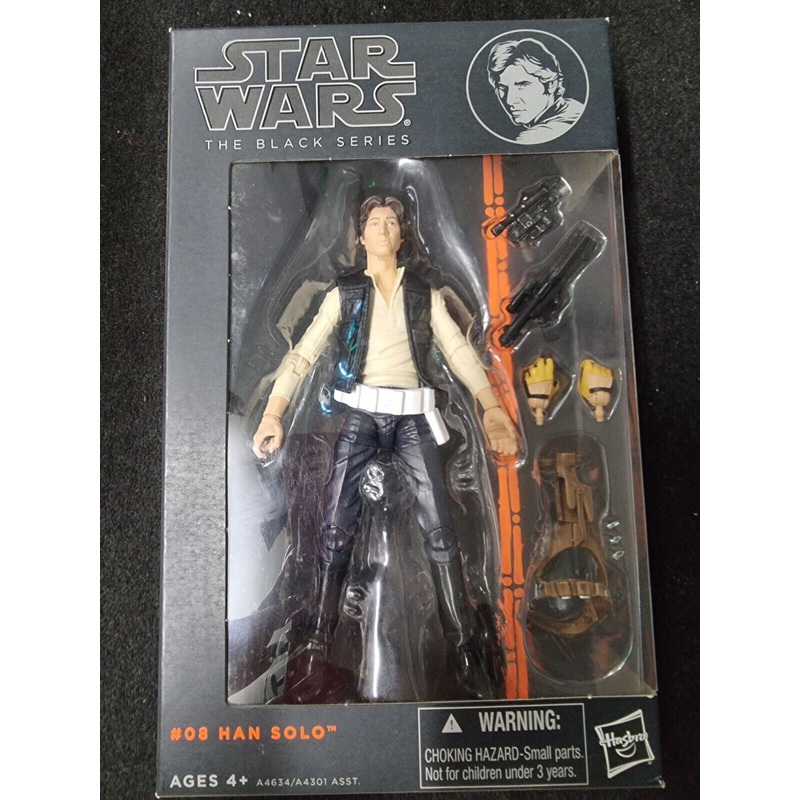 Star Wars Black Series Han Solo 6  Figure Sealed 2013 Orange Line #08