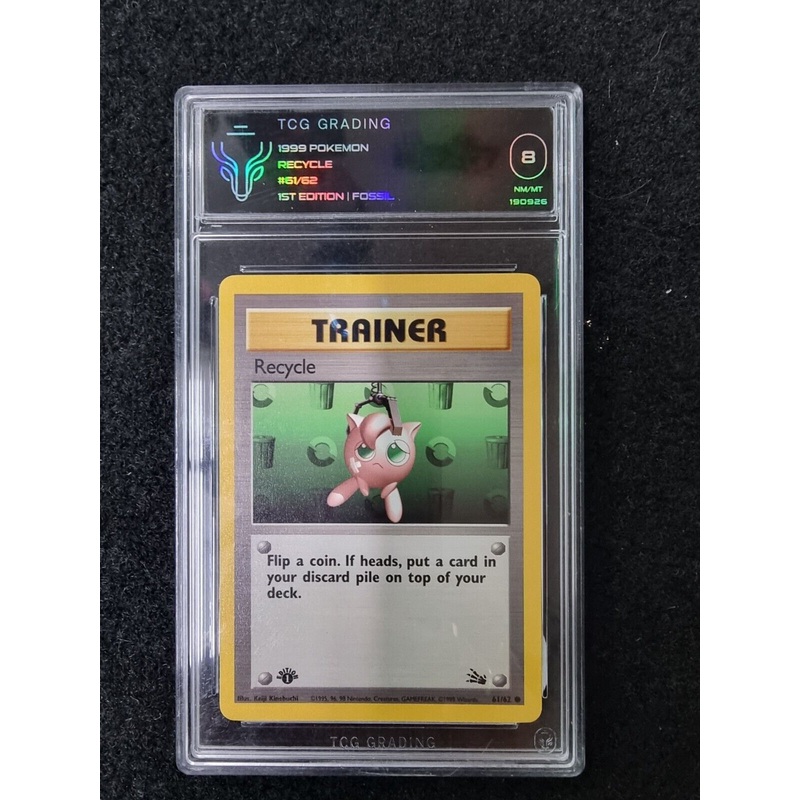 TCG 8 NW/MT Recycle 61/62 1st Edition Common | Fossil | Pokemon Card Mint
