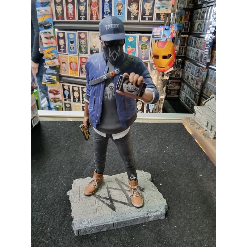 2016 Watch Dogs 2 UBI Collectible Marcus Holloway Action Figure Stand Advent