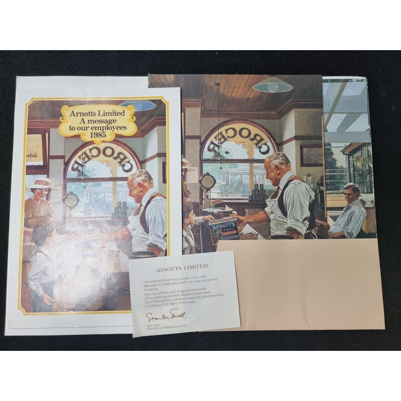 Vintage Advertising arnotts biscuits  general store Employees Pack  1985