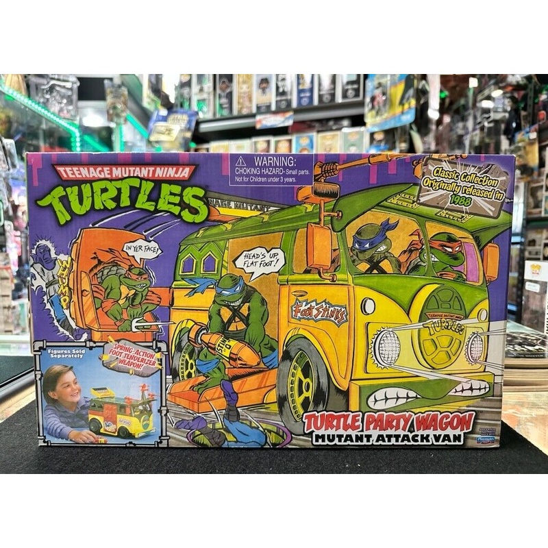 2013 Playmates TMNT Ninja Turtles Classic Collection Party Wagon Van NM w/Box!
