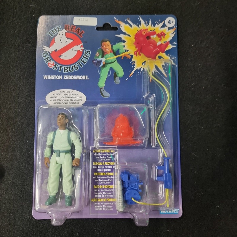 The Real Ghostbusters Kenner Retro: Winston Zeddemore & Chomper Ghost Figure New