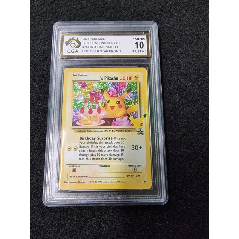 2021 Pokemon TCG Celebrations Classic Coll, Birthday Pikachu Holo #24 9