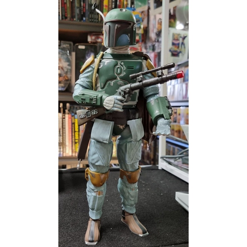 Star Wars 14 Talking Boba Fett Action Figure Lights Sounds Disney Store