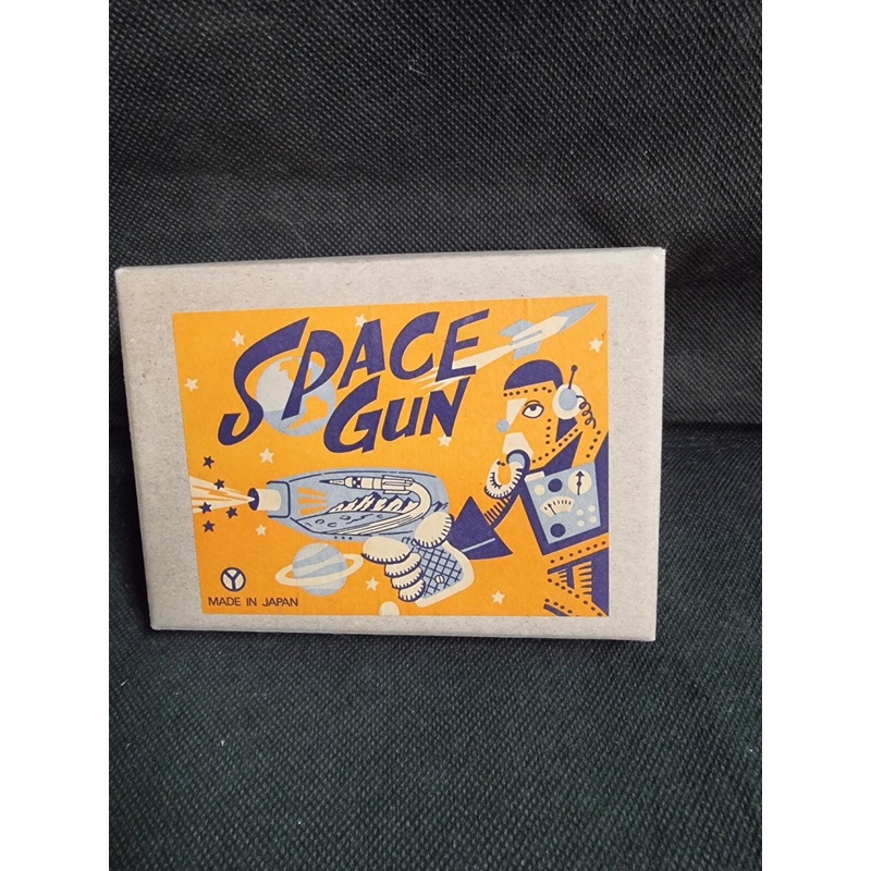 Vintage 1960s Tin Friction Space Gun Toy Sparkler S.G. Made in Japan