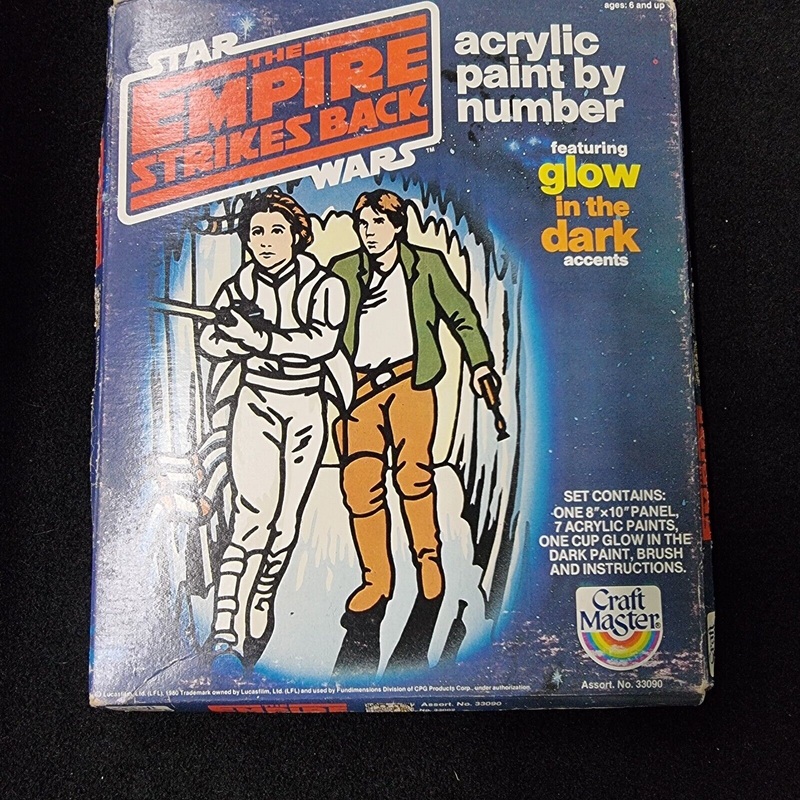 Star Wars The Empire Strikes Back Acrylic Paint By Number 8 x 10 NIB