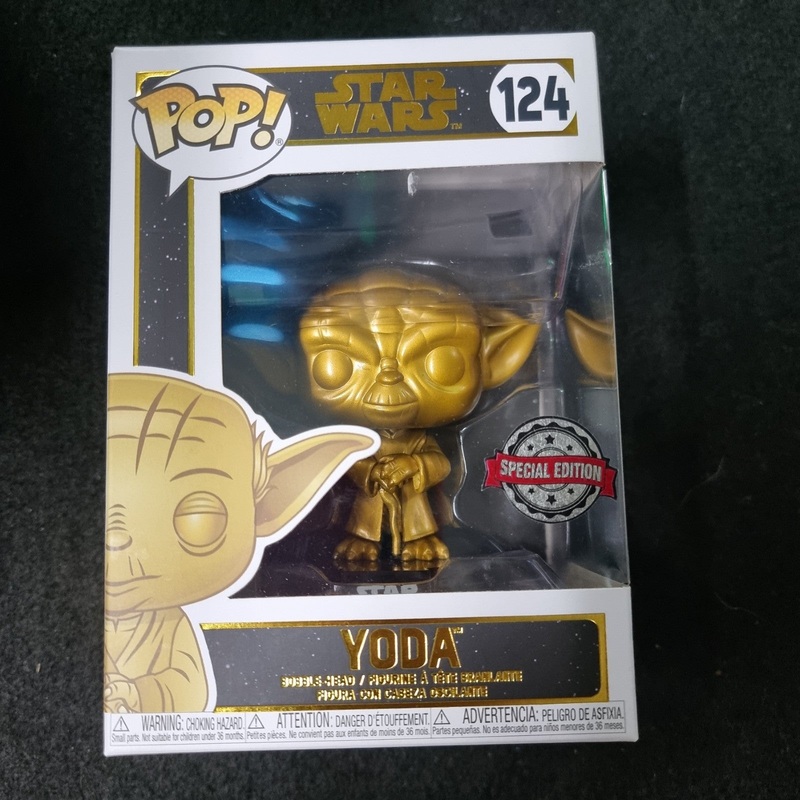 YODA GOLD CHROME #124 Funko Pop Vinyl Figure – Star Wars Galactic Excl