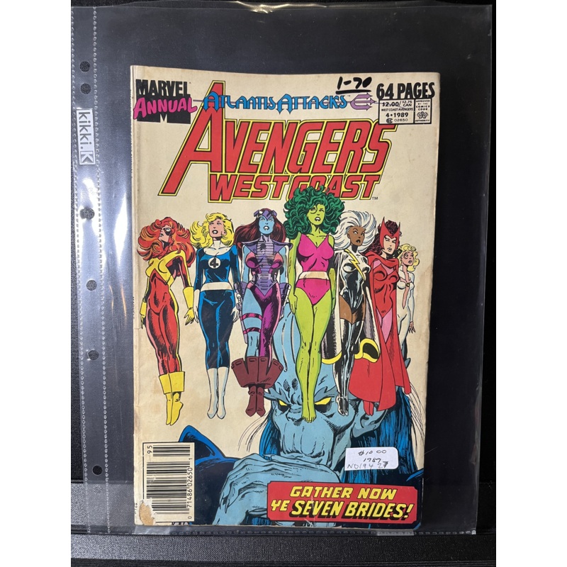 WEST COAST AVENGERS  Annual # 4  Atlantis Attacks Marvel Comics 1984