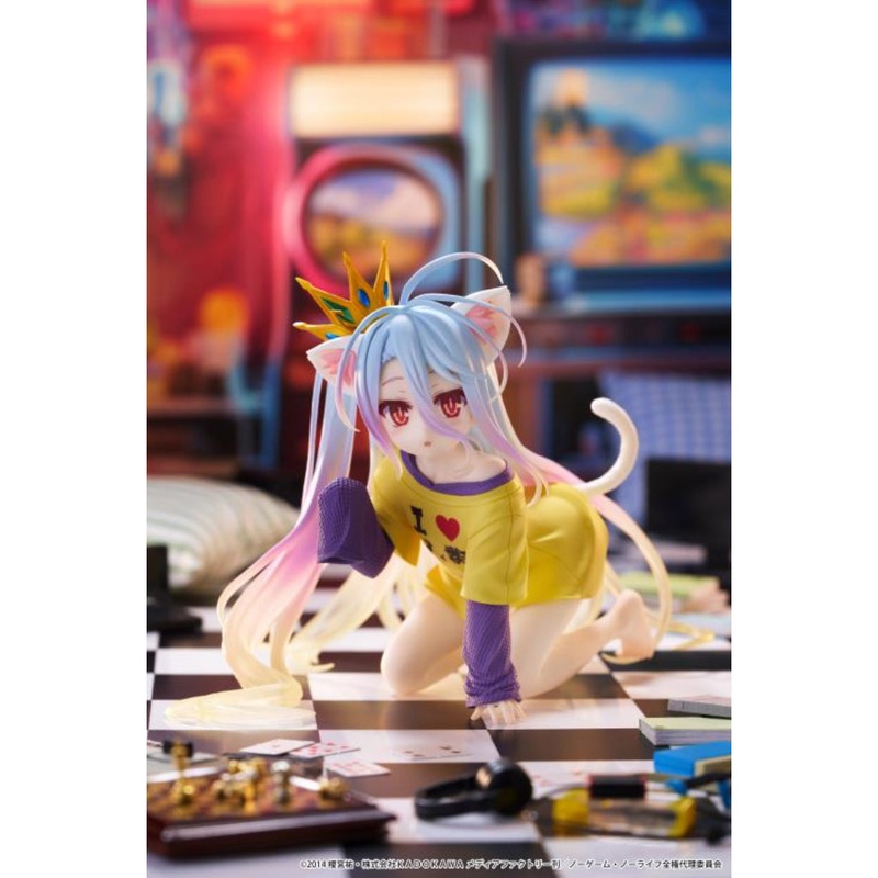 Taito Shiro Cat Ear T-Shirt Ver. No Game No Life Desktop Cute Figure