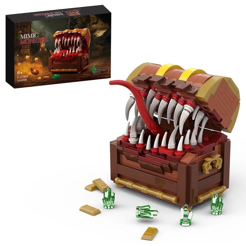 Treasure Chest Monster Building Block Set – Pirate Loot Kit 330Pcs