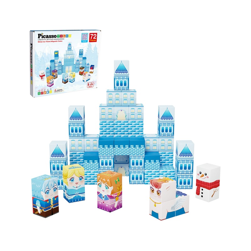 Winter Ice Castle Magnetic Building Block Set