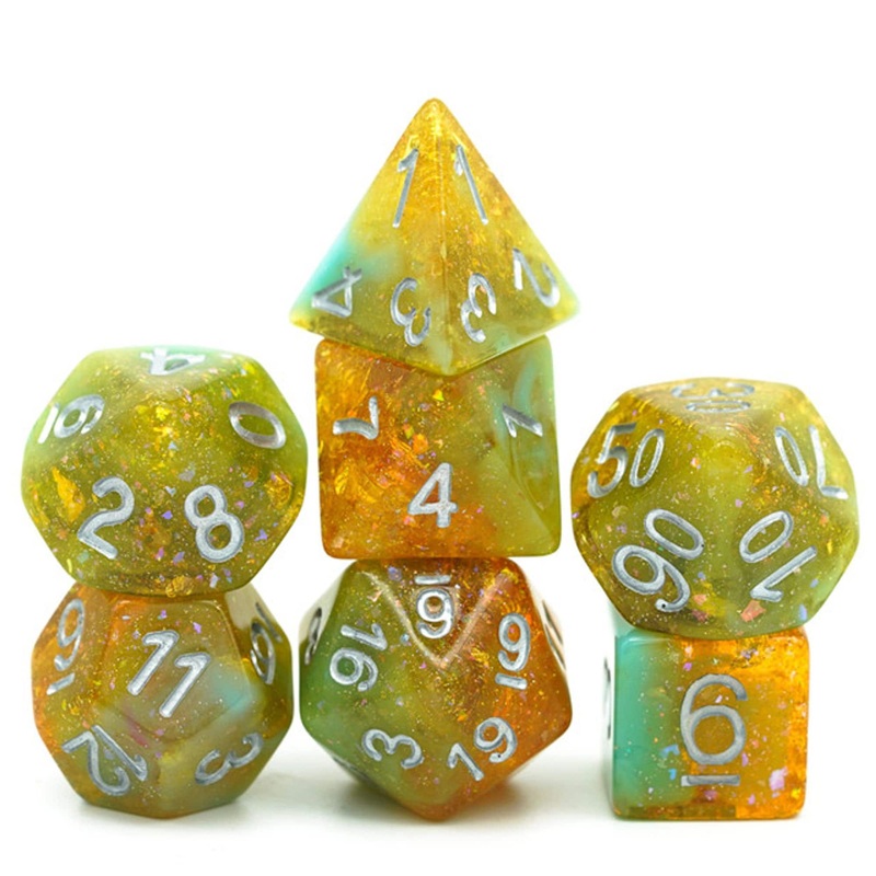 Sungold Sentinel DND/TTRPG Dice set