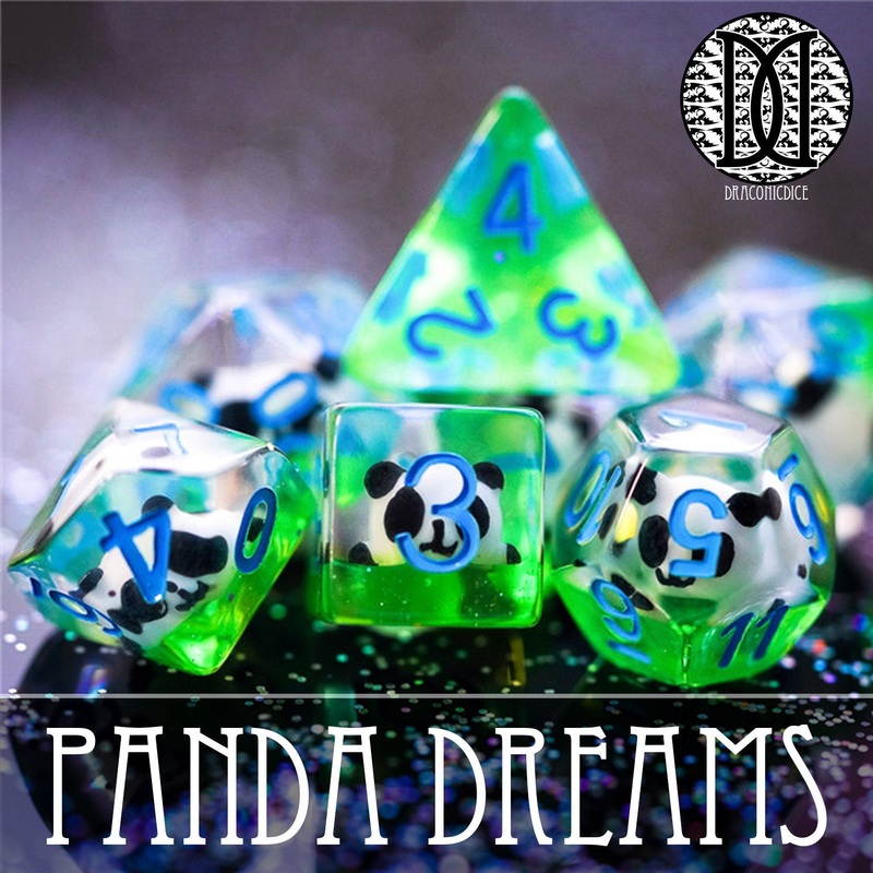 Tiny Panda DND/TTRPG Dice set