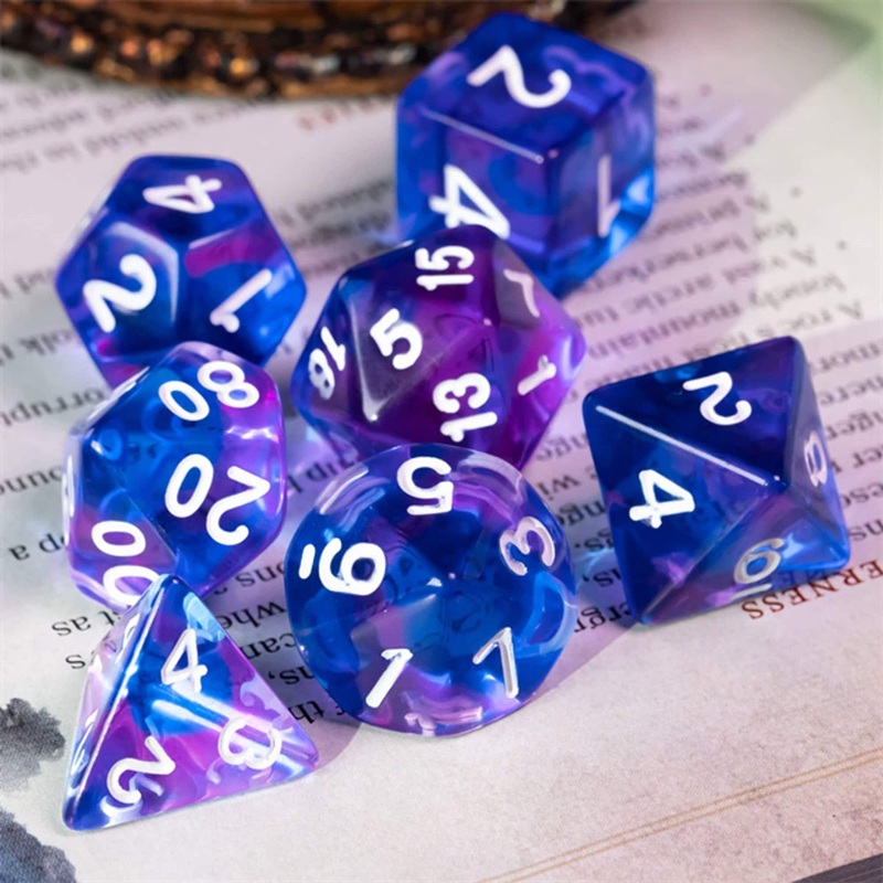 Transparent Eldritch Blast DND/TTRPG Dice set