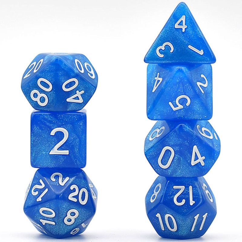 True Blue DND/TTRPG Dice set