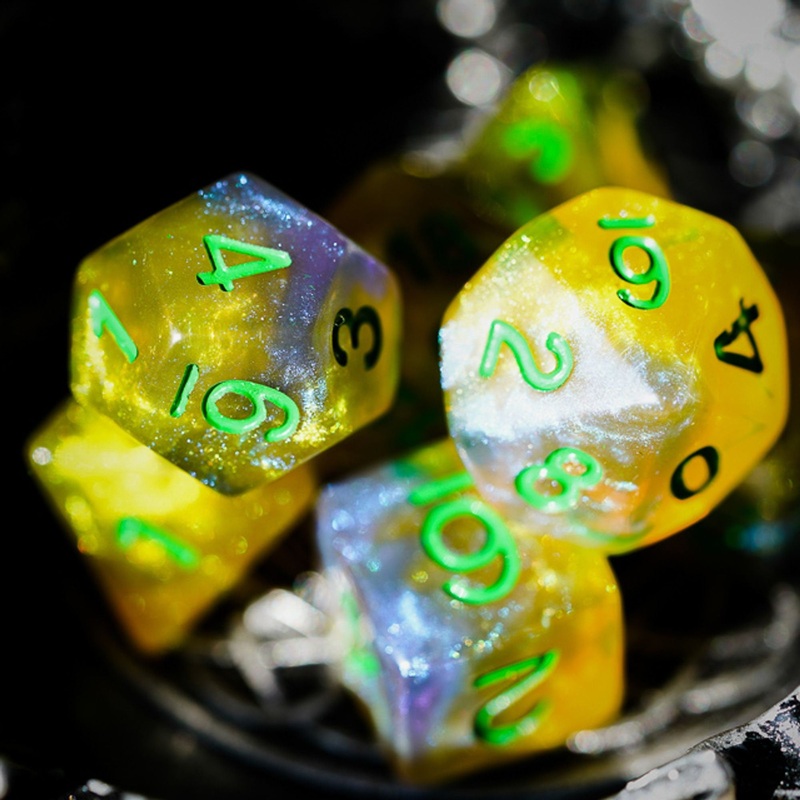 Yellow Nebula DND/TTRPG Dice set