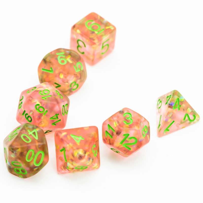 Amber Dragon Scales DND/TTRPG Dice set