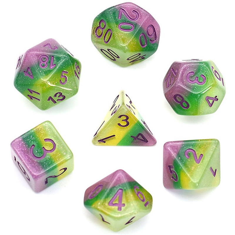 Azure Flakes Blue DND/TTRPG Dice set