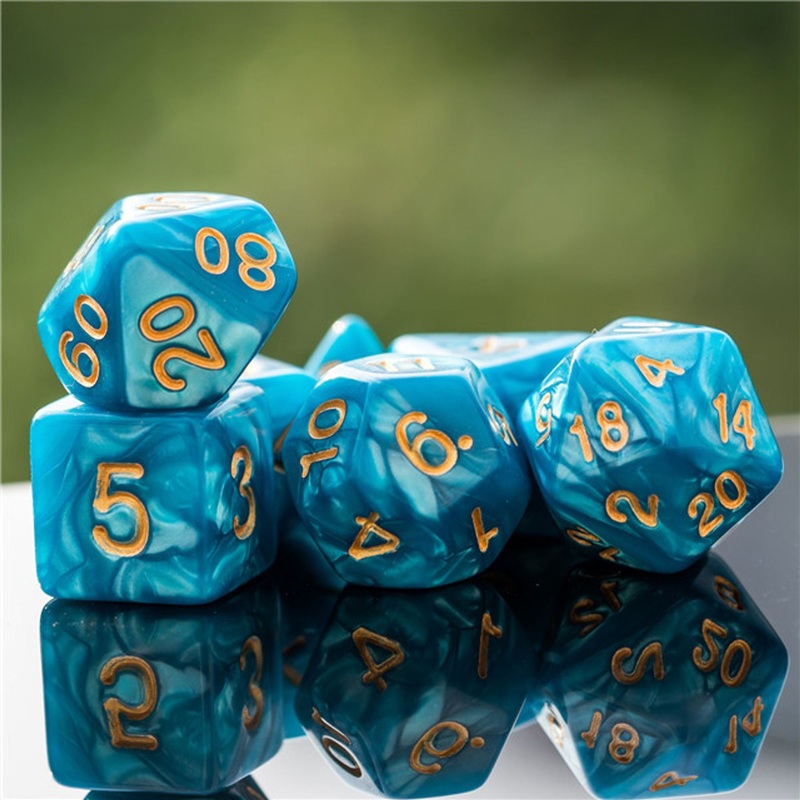 Azzuro Aquamarina DND/TTRPG Dice set