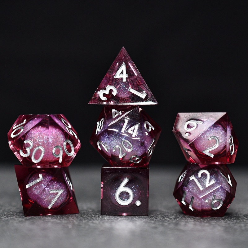 Voyager Liquid Core Sharp Edge DND/TTRPG Dice set