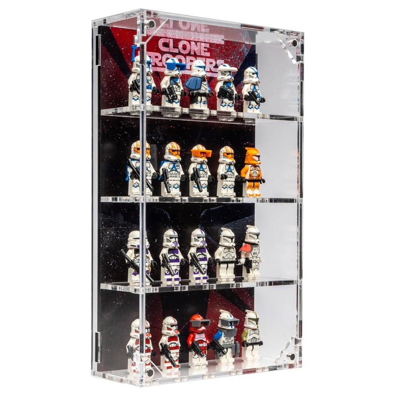 Wall-Hanging Minifigure 20 Count Display Case – Clone Troopers – WS