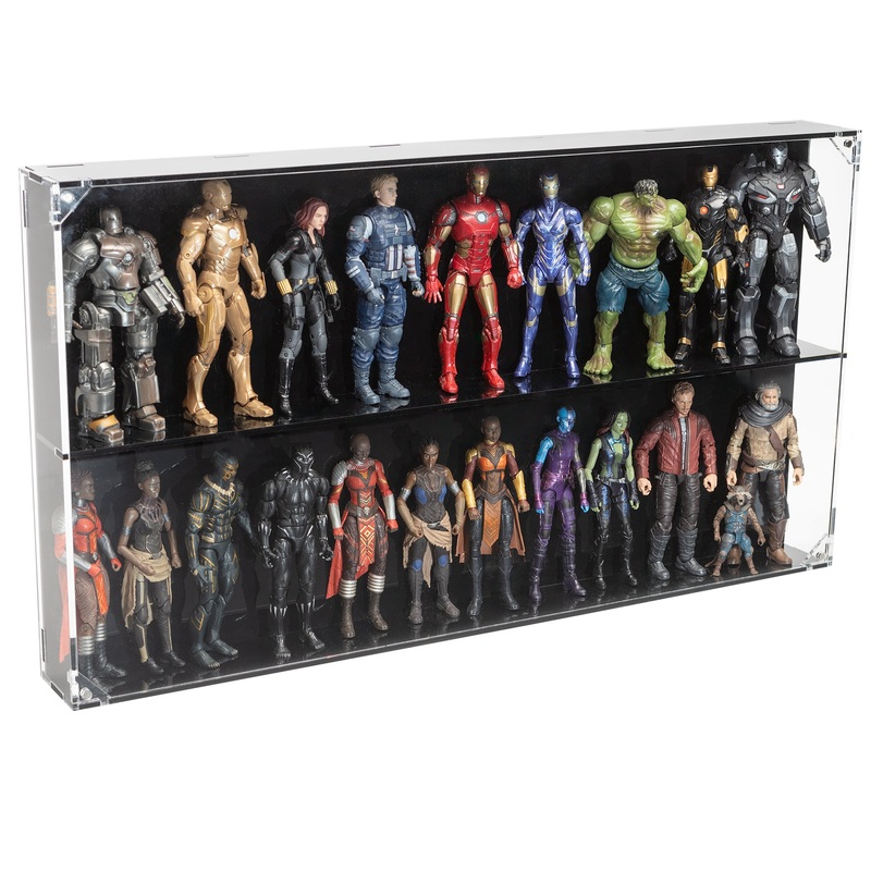Wall Mounted Display Case for 6 inch Action Figures – 18 count
